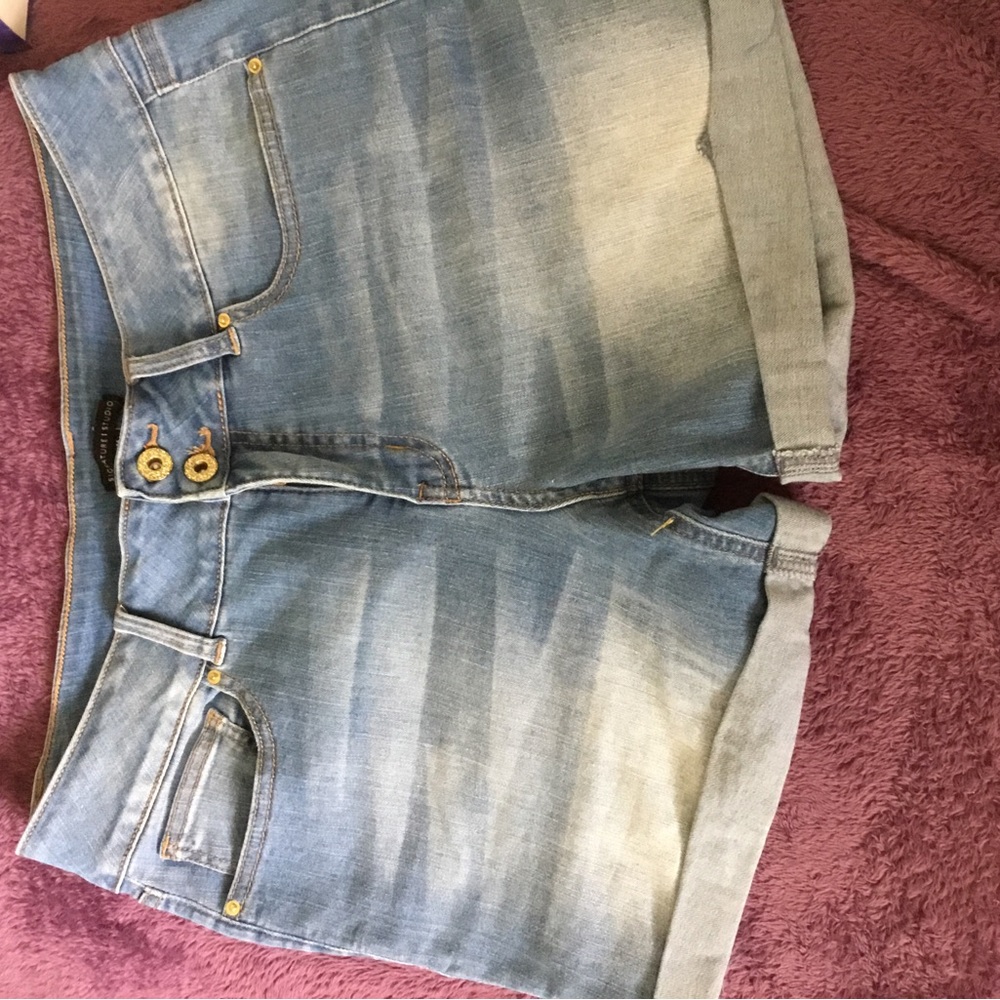 New Signature Studio Blue Jean Cuffed Shorts Size 14